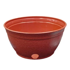 EMSCO Expandable Hose Hider – Expandable Hose Storage Pot – Rustic Terra Cotta