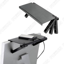1x Black Adjustable TV Screen Top Storage Shelf Organizer Bracket 33x 16x 2.5cm