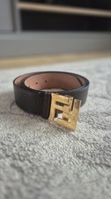 Mens Fendi Brown Leather Belt Size 95/38 Made In Italy