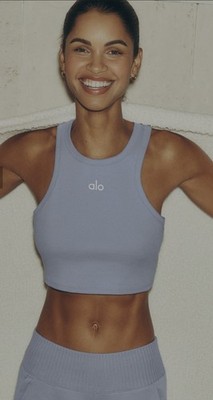 ALO YOGA ORIGINAL Aspire Tank Winter Frost White Medium | eBay