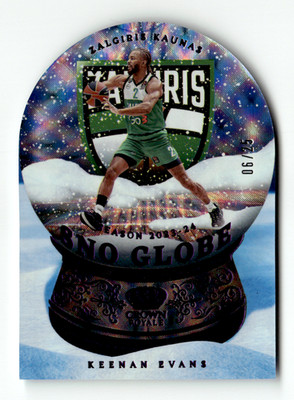 2023-24 Crown Royale Euroleague No. 9 Keenan Evans Sno Globe Purple 6/25