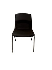 Retro Vintage Child’s Plastic Primary School Chair Brown 1980’s Small Made In Uk