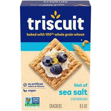 Hint of Sea Salt Whole Grain Wheat Crackers, Vegan Crackers, Vegan Snacks, Lunch