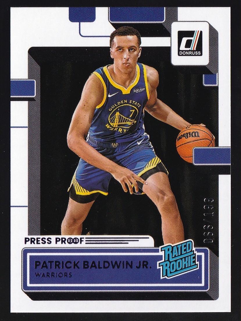 2022 Panini Donruss Rated Purple Press Proof /199 Patrick Baldwin Jr Rookie RC