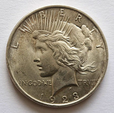 1923 Peace Silver Dollar $1 US Coin Silver 0.900 Fine