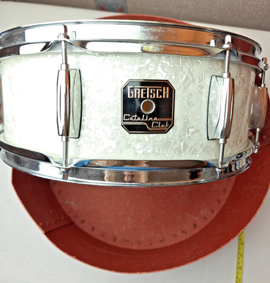 Gretsch Catalina Club Snare Drum Pearl White 14'' x 6'' im Vintage Premier Case
