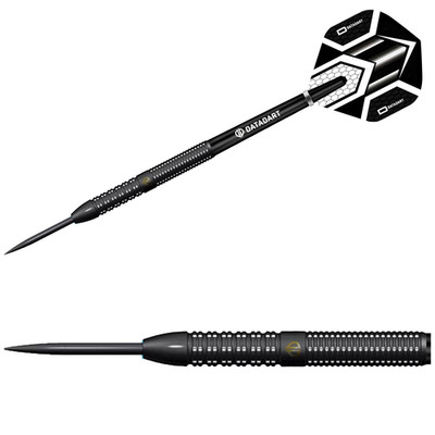 Datadart Obsidian-1 | Steeldarts 90% Tungsten | 26g | Black | Dartpfeile Set