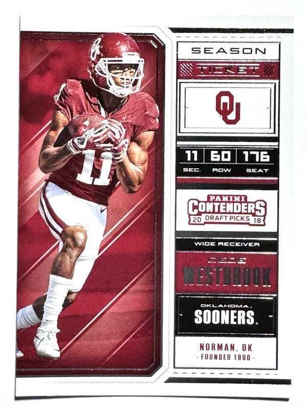 ROOKIE CARD DEE WESTBROOK Jaguars 2018 Panini Contenders Draft Picks Card #29