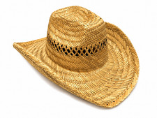 Cowboy Strohhut Westernhut Sommerhut 100% Stroh Naturhut Freizeit Urlaub