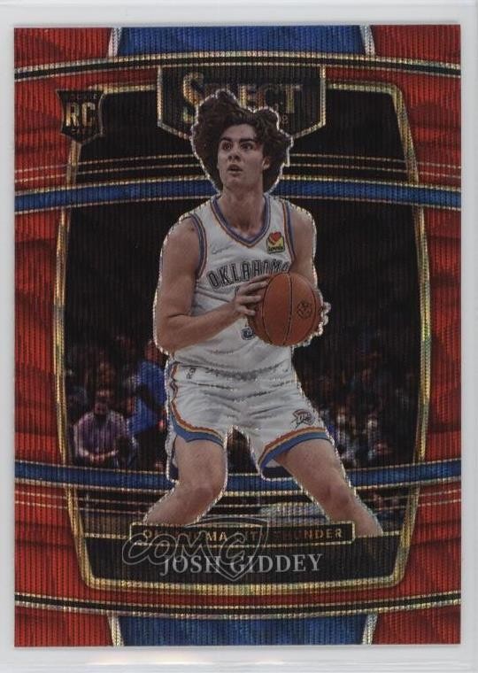 2021-22 Panini Select Concourse Red Wave Prizm Josh Giddey #58 1u6