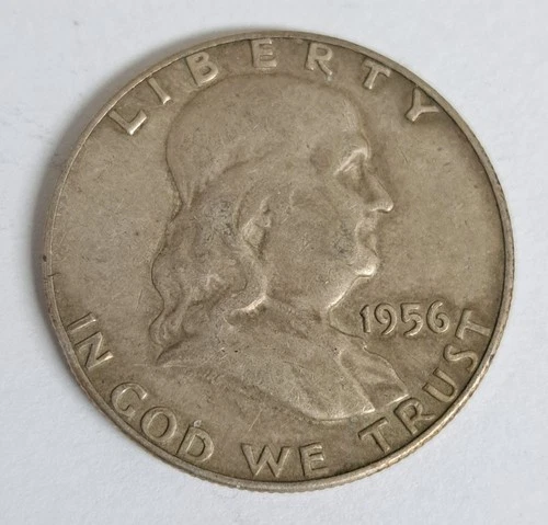 1956 Benjamin Franklin Half Dollar Coin