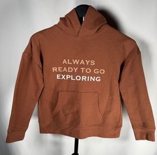 There Abouts Kids Hoodie Sweatshirt Sweater Always Ready To Go Exploring XS 6-7