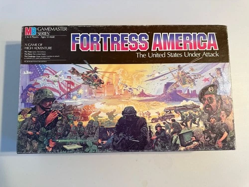 VTG 1987 Fortress America Game Board Milton Bradley Complete Gamemaster Series