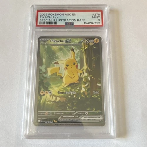 Pokémon Pikachu EX 276/217 Ascended Heroes Special Illustration Holo EN PSA 9