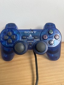 Sony PlayStation 2 PS2 Ocean Blue Clear Controller OEM DualShock 2 SCPH-10010