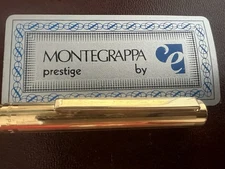 Montegrappa Gold Plated Ballpoint Pen Lightweight Elegant Design Vintage
