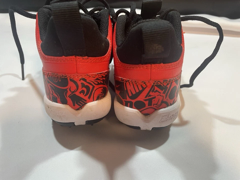 Nike Alpha Menace 4 Shark SE Mens Shoes Sz 13C Red Black Lace-Up Football Cleats - Image 2 of 4