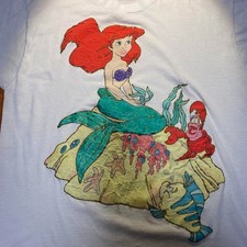 Rare 90s Disney Little Mermaid Ariel T-Shirt XL VTG Princess Tee USA Made