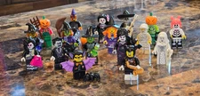 Lego BAM Minifigures Halloween Witch, Mariachi, Vampire, Pumpkin, Ghost, Mummy