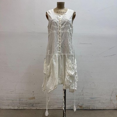 Vintage La Mode Est à Vous White Cotton Parachute Dress