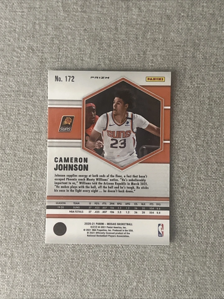 2020-21 Mosaic Cameron Johnson SP Genesis #172 Suns - Image 2 of 2