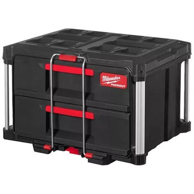Milwaukee PackOut Schubladen-Werkzeugkoffer-Sortiment - in schwarz 2, 2+1, 3 & 4 Schubladen
