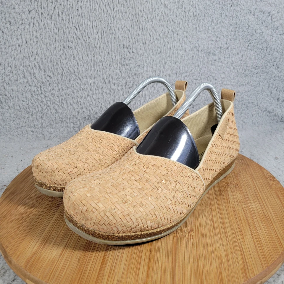 Stegmann Liesl Skimmer Cork Basket Weave Women’s Size 10 Brown Vegan Clogs Shoes - Image 2 of 4