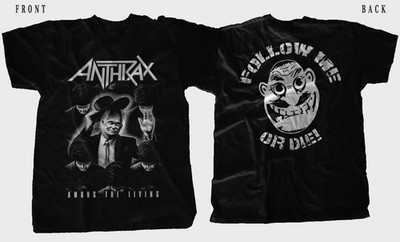 New D T G Printed T-Shirt - ANTHRAX Among The Living Graphic Tee - Sizes S-5XL