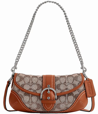 Coach Soho Bag 25 in Crystal Signature Jacquard, LH/Burnished