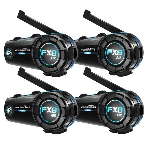 FX8 AIR Motorcycle Helmet Intercom 1200m 2-way Bluetooth Headset FM Interphone