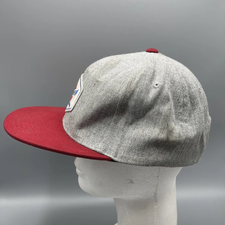 Volcom Gray And Red Adult Adjustable Snapback Ball Hat Cap O/S - Image 3 of 4
