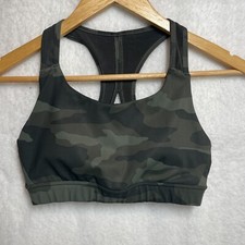 Athleta XS Camo Print Racerback Sports Bra Activewear Gym Yoga Workout Pullover