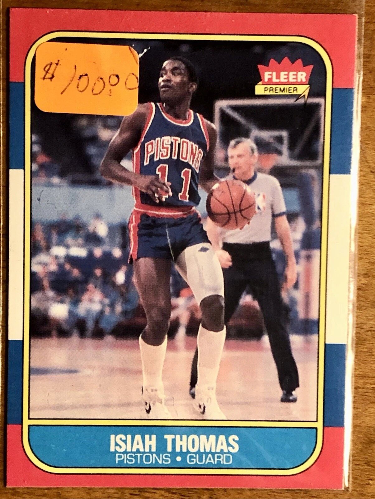1986-87 Fleer #109 Isiah Thomas RC Detroit Pistons Rookie