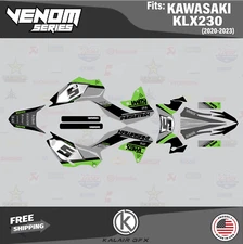Graphics Kit for KAWASAKI KLX230 (2020-2023) Venom - Green