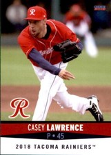2018 Tacoma Rainiers Choice 13 Casey Lawrence Hanover Pennsylvania Baseball Card