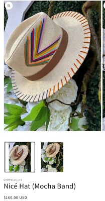 Campelle Panama Hat Brown Leather Band. Original Price $160  display picture 1