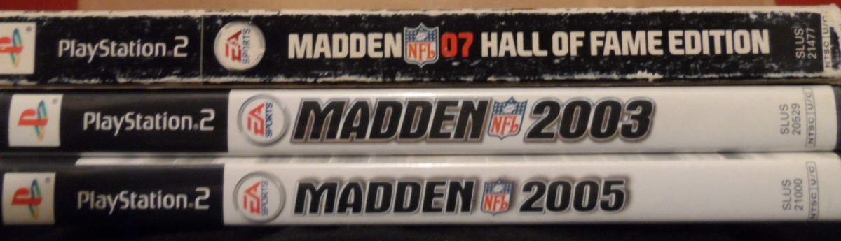 Madden 2003 2005 2007 Hall of Fame Edition Video Game Lot