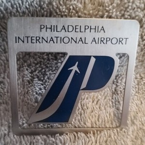 Philadelphia International Airport Advertising Metal Logo Book Mark 