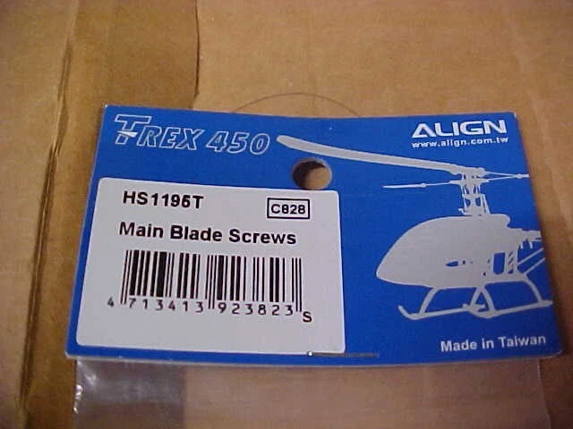 ALIGN HS1195T = MAIN BLADE SCREWS: TREX 450 - Image 2 of 2