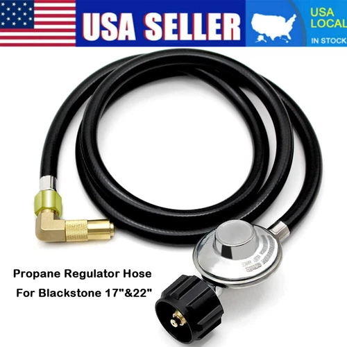 Adaptador de manguera reguladora de propano de 6 pies para parrilla de mesa Blackstone de 17" y 22" - Imagen 1 de 13