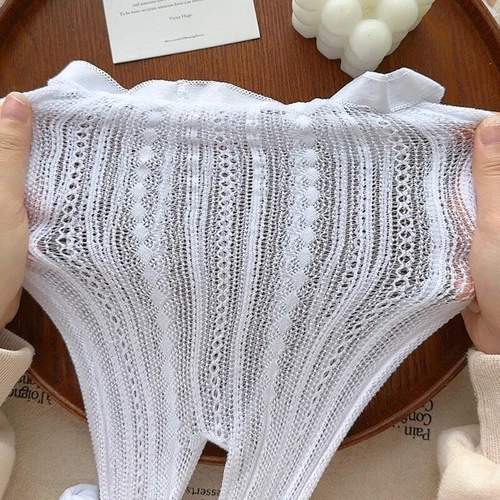 Women Sexy Pantyhose Stockings Fishnet Striped Lace Pattern Fish Net Sock Tights - Picture 7 of 19