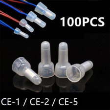 100PCS Closed End Terminals Electrical Audio Auto Speaker Crimp Wire Connectors