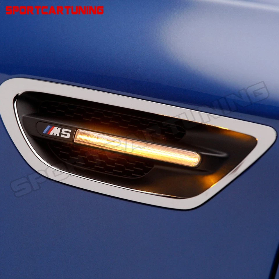 For 11-2016 BMW M5 F10 Sequential LED Fender Side Marker Light Turn Signal Lamps Foto 4 de 4