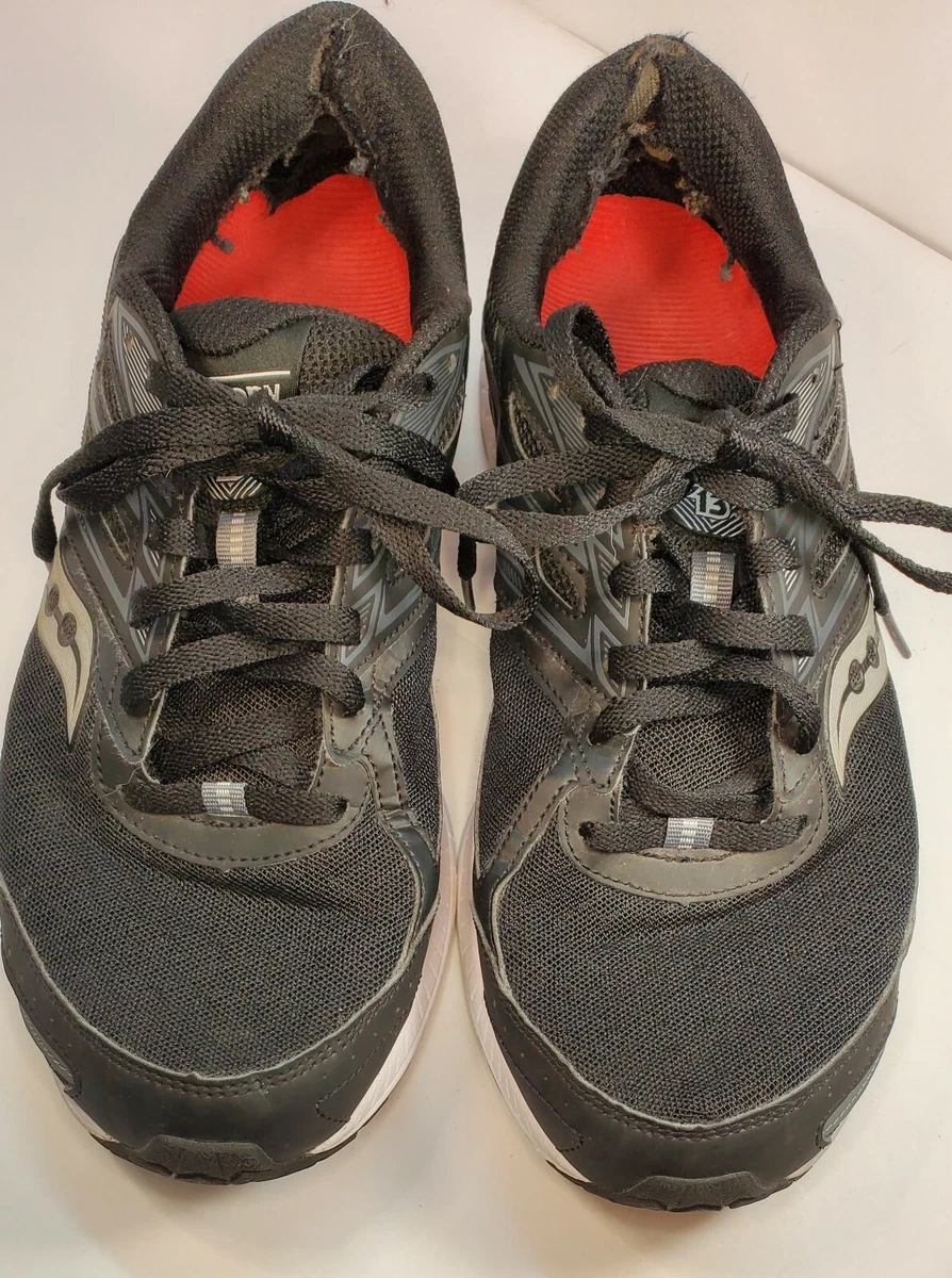 Saucony grid cohesion 13 run running shoe shoes size Men 6 Women 8 gray black