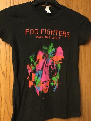 Foo Fighters -  Wasting Light  - 2011 Black Shirt - Ladies Cut - M.  