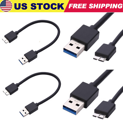 1-4Pcs USB 3.0 AM to micro B Mobile Hard Disk Box Data Cable HDD USB 3.0 Cable