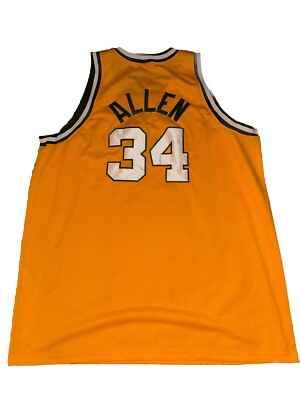 Vtg NIKE NBA SEATLE SUPERSONICS Ray Allen #34 Sewn Jersey Sz 4XL