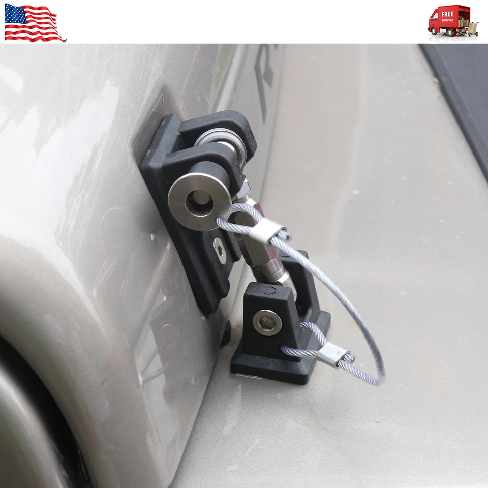 2PCS Aluminum Hood Latches Locking Hood Catch Latch For Jeep Wrangler TJ 1997+ Foto 4 de 4