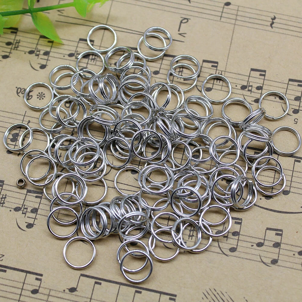 Nickel Metal Split Keychain Ring - 1.125 - Key Chains - Accessories - Trims