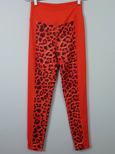 Womens Leopard Print Panelled Leggings 